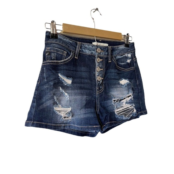 KanCan Estilo Distressed Denim Shorts~Size 27 - Picture 2 of 6